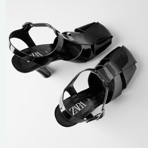 Zara Women's Glossy Black Heels size 6 1/2